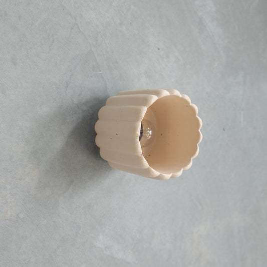 Small Fluted Wall Light with Batten Holder