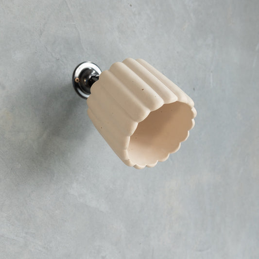 Small Fluted Wall Light with Knuckle Sand